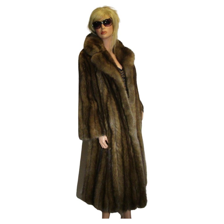 1980s CHRISTIAN DIOR Russian Sable Fur Coat Full Length Vintage  For Sale
