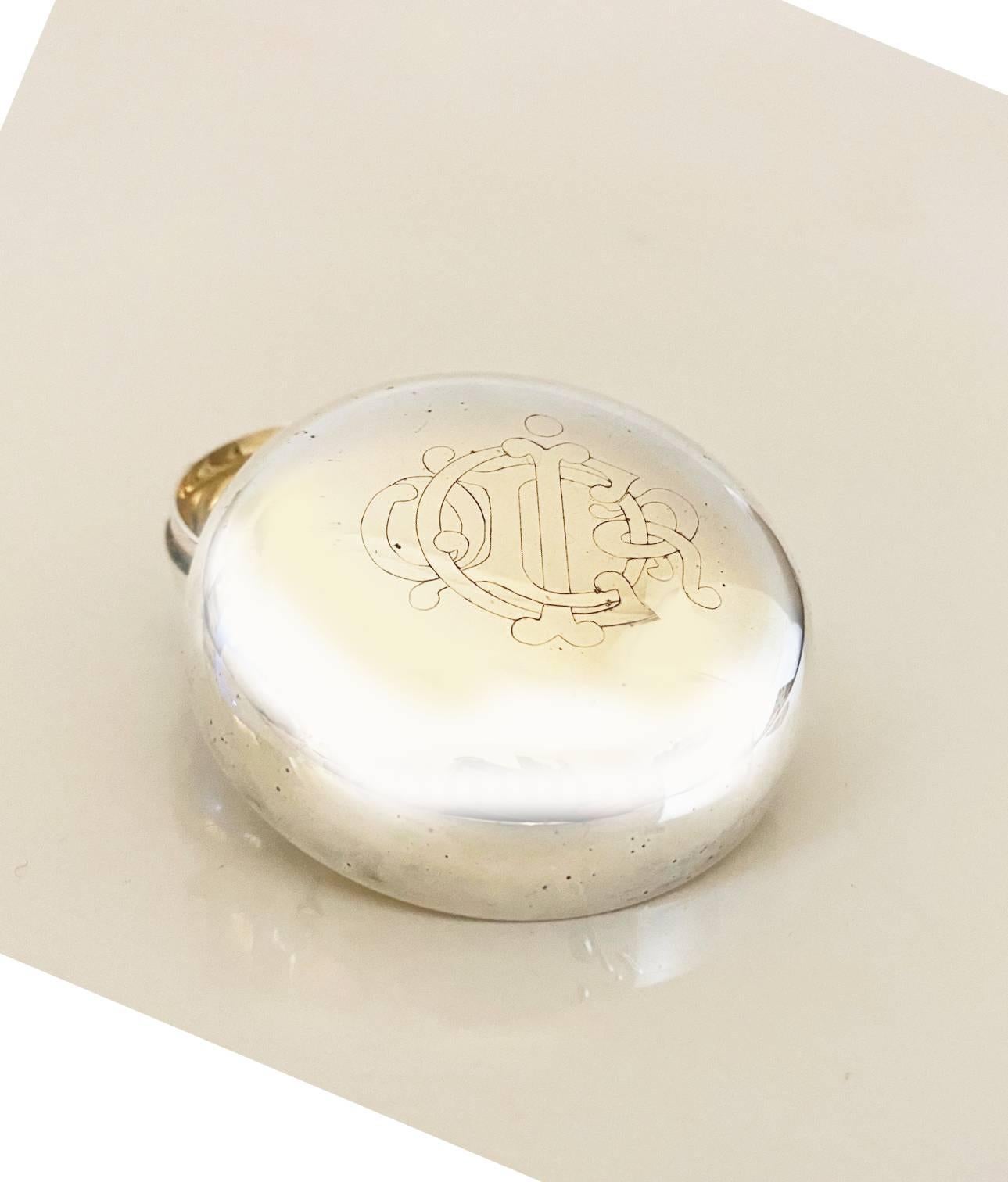 1980s Christian Dior Silver Bauble Trinket Box In Good Condition For Sale In London, GB