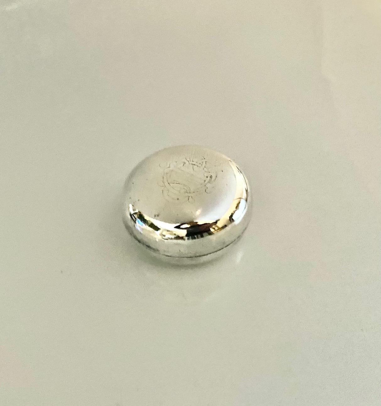 1980s Christian Dior Silver Bauble Trinket Box For Sale