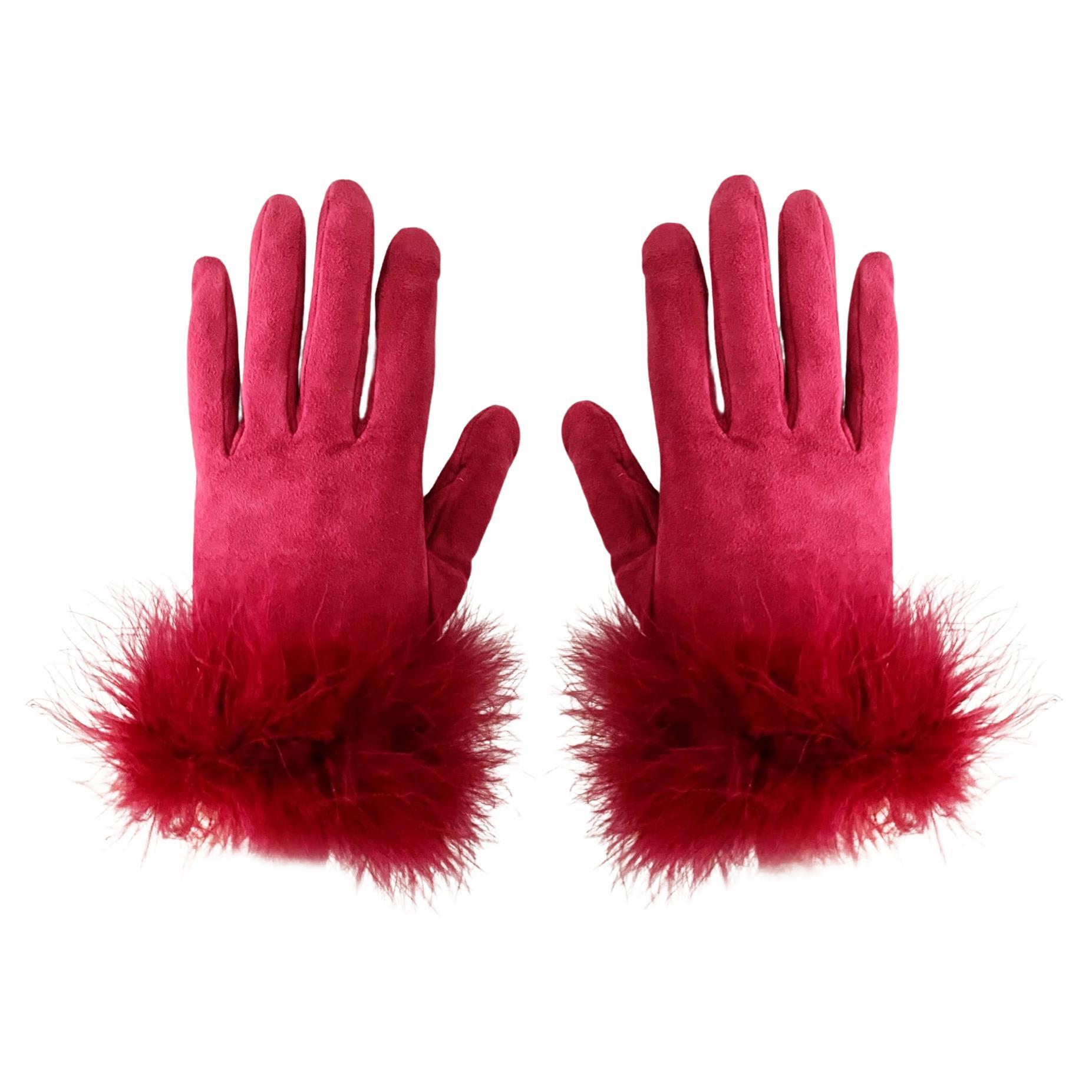 Christian Dior Suede and Crystal Opera Gloves 1980s at 1stDibs