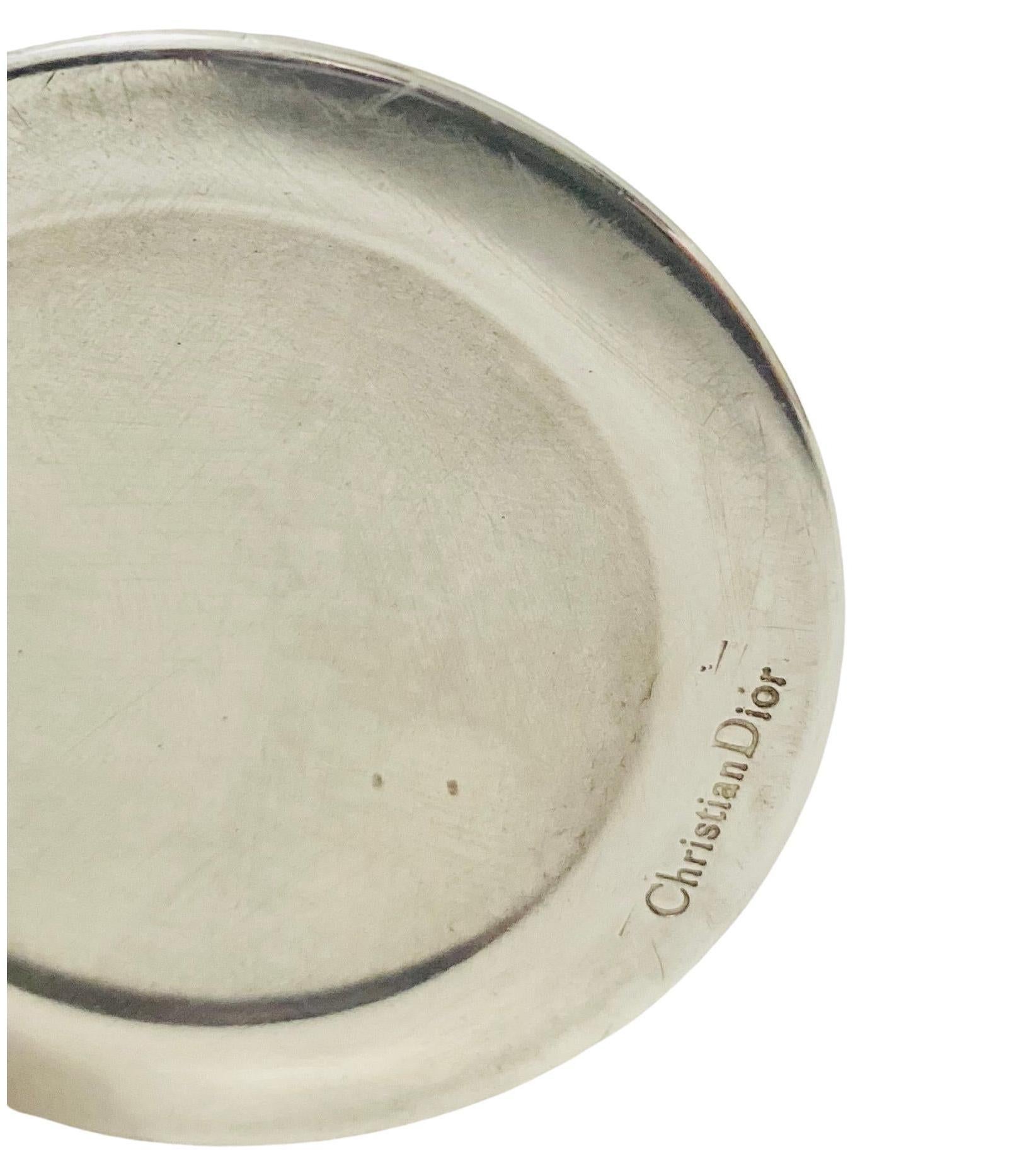 1980er Christian Dior Vintage Edelstahl Champagnerflöten Satz von 2 (Beige) im Angebot