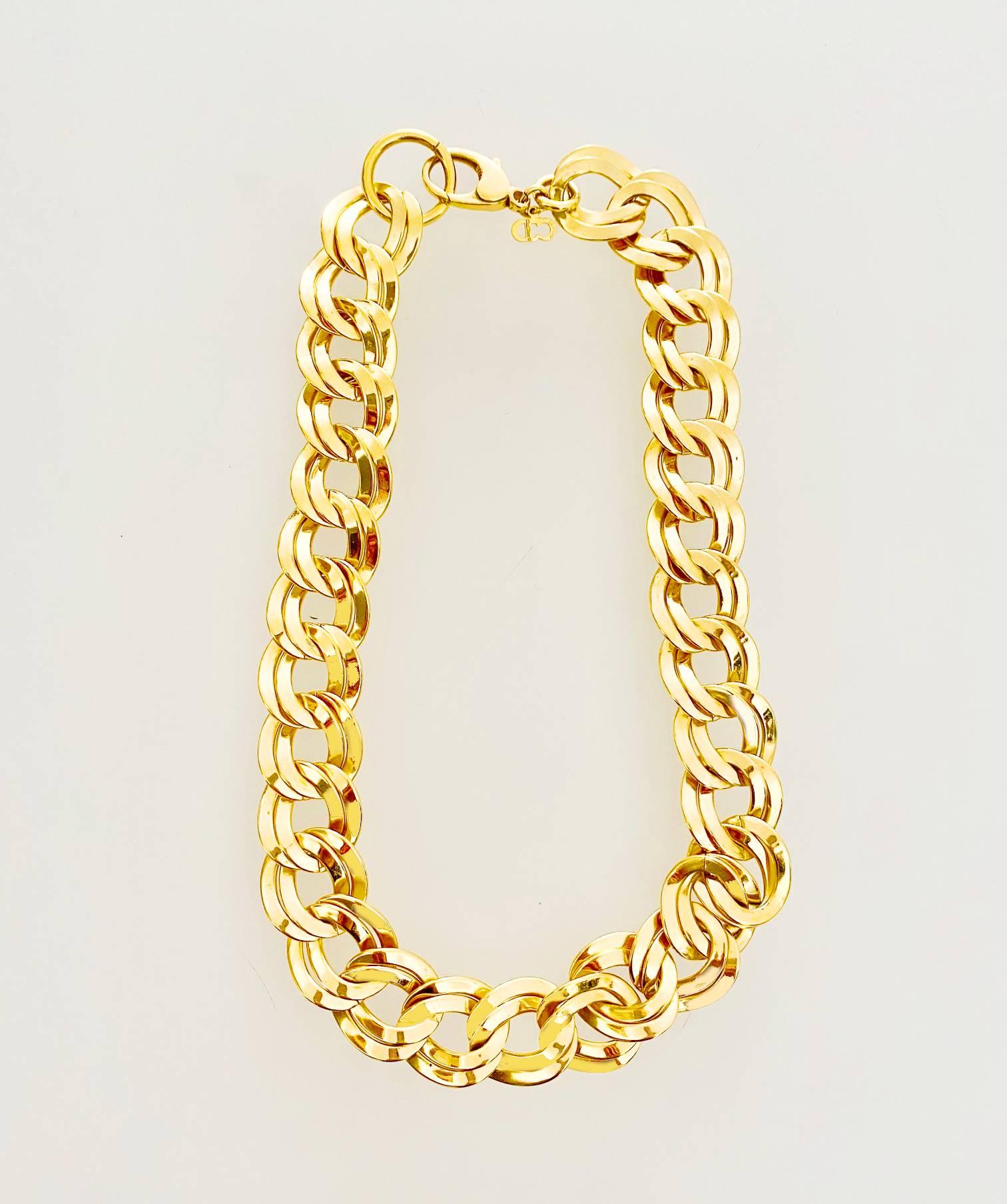 christian dior cuban link necklace