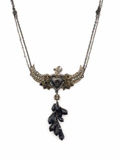 1980s Christian Lacroix Heart Bird Necklace
