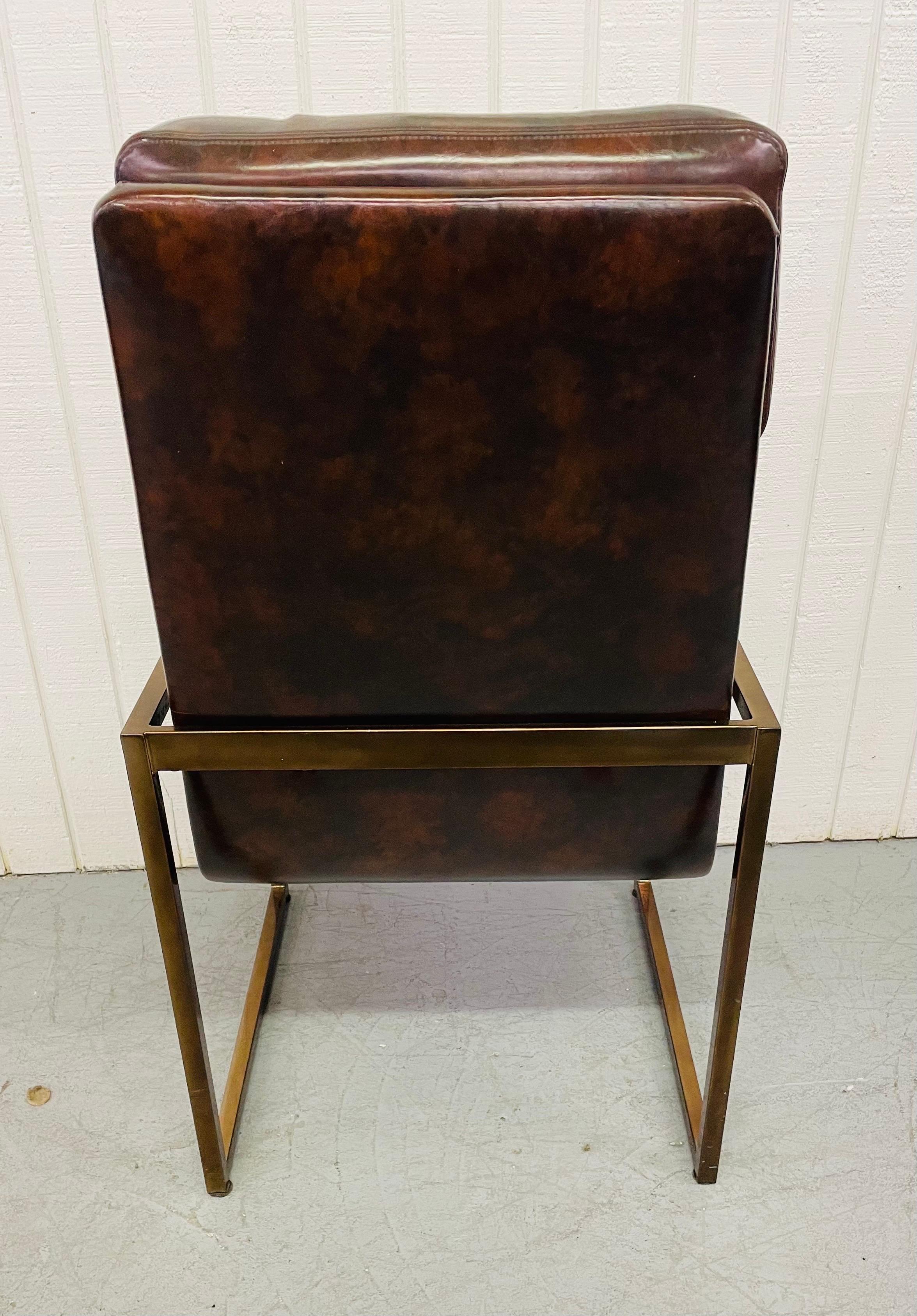 Late 20th Century 1980’s Chromcraft Leather Dining Chairs