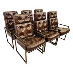 1980’s Chromcraft Leather Dining Chairs