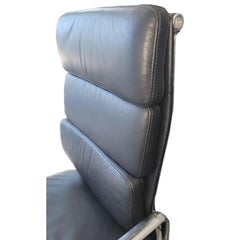 1980s Chrome and Leather Desk Chairs - a Pair