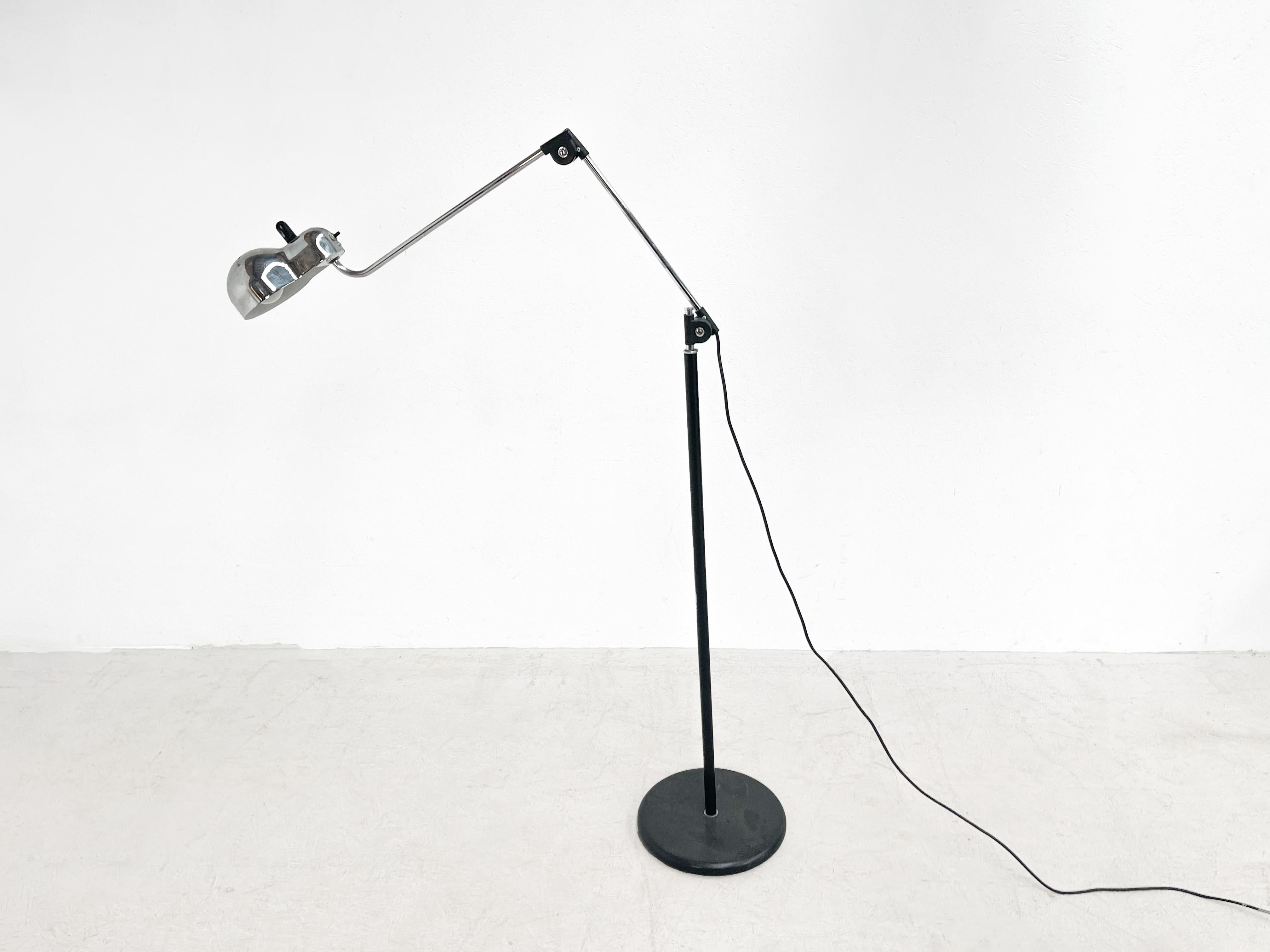 Metal 1980's Chrome Topo Floor Lamp by Joe Colombo for Stilnovo For Sale