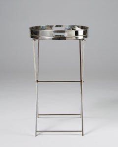 1980s Chrome Tray Table, Anonymous for Svenskt Tenn, Sweden