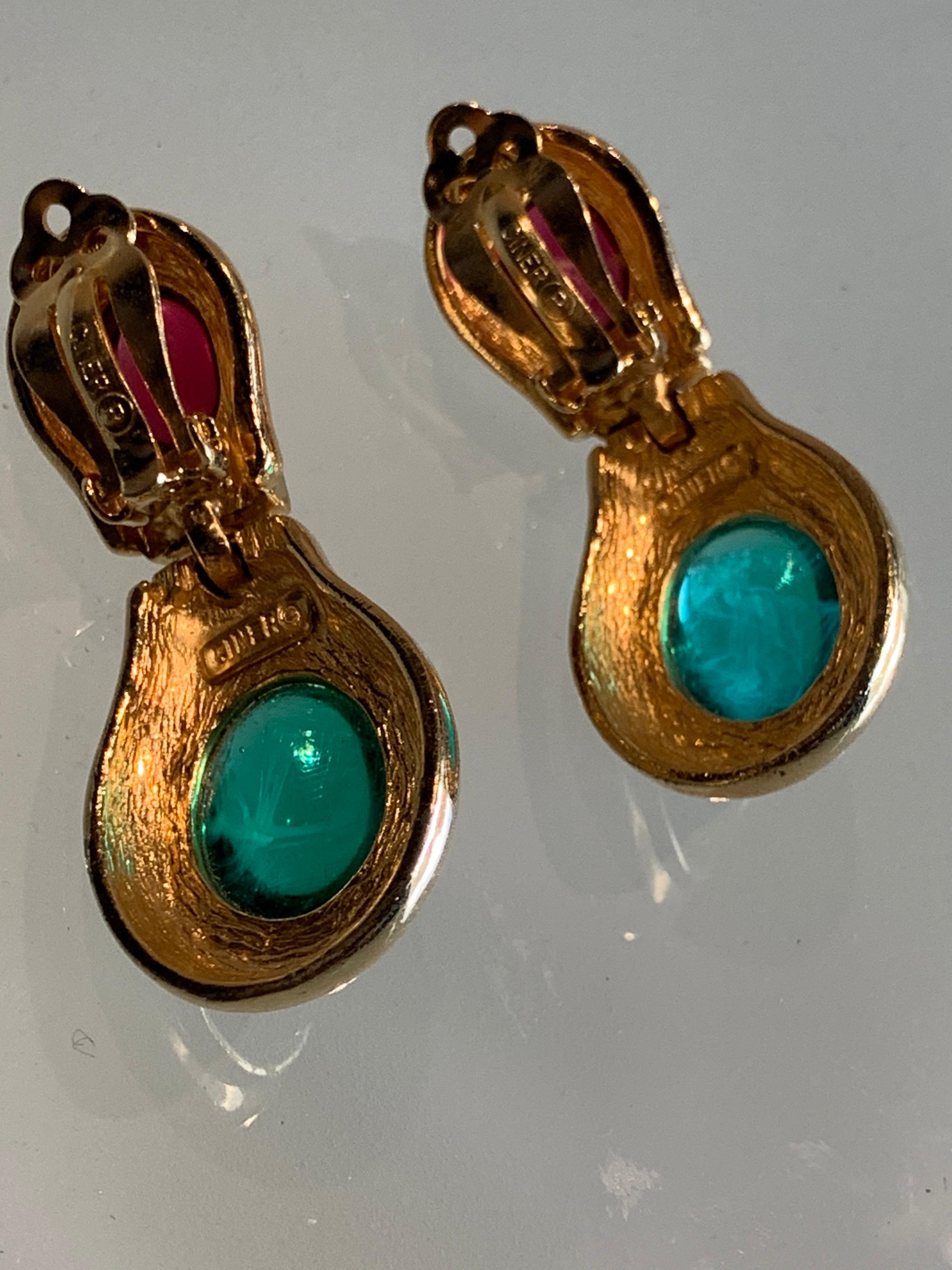 vintage ciner clip earrings