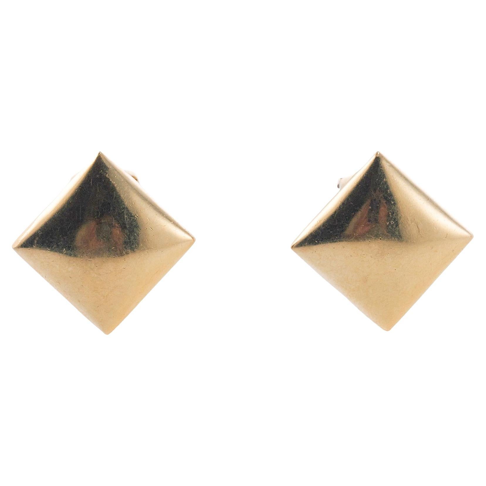 1980s Classic Gold Earrings For Sale
