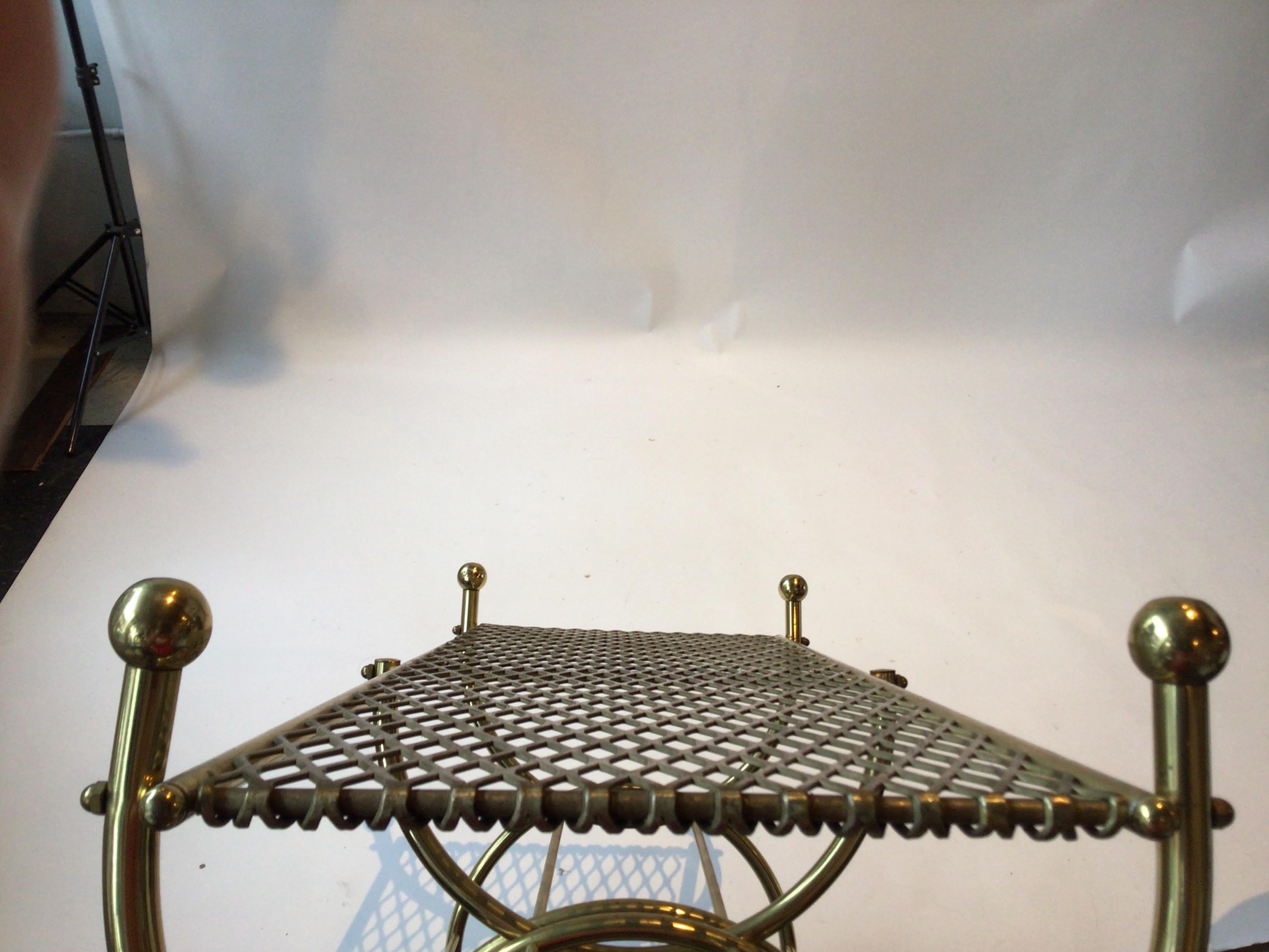 1980s Classical Brass Bench For Sale 6