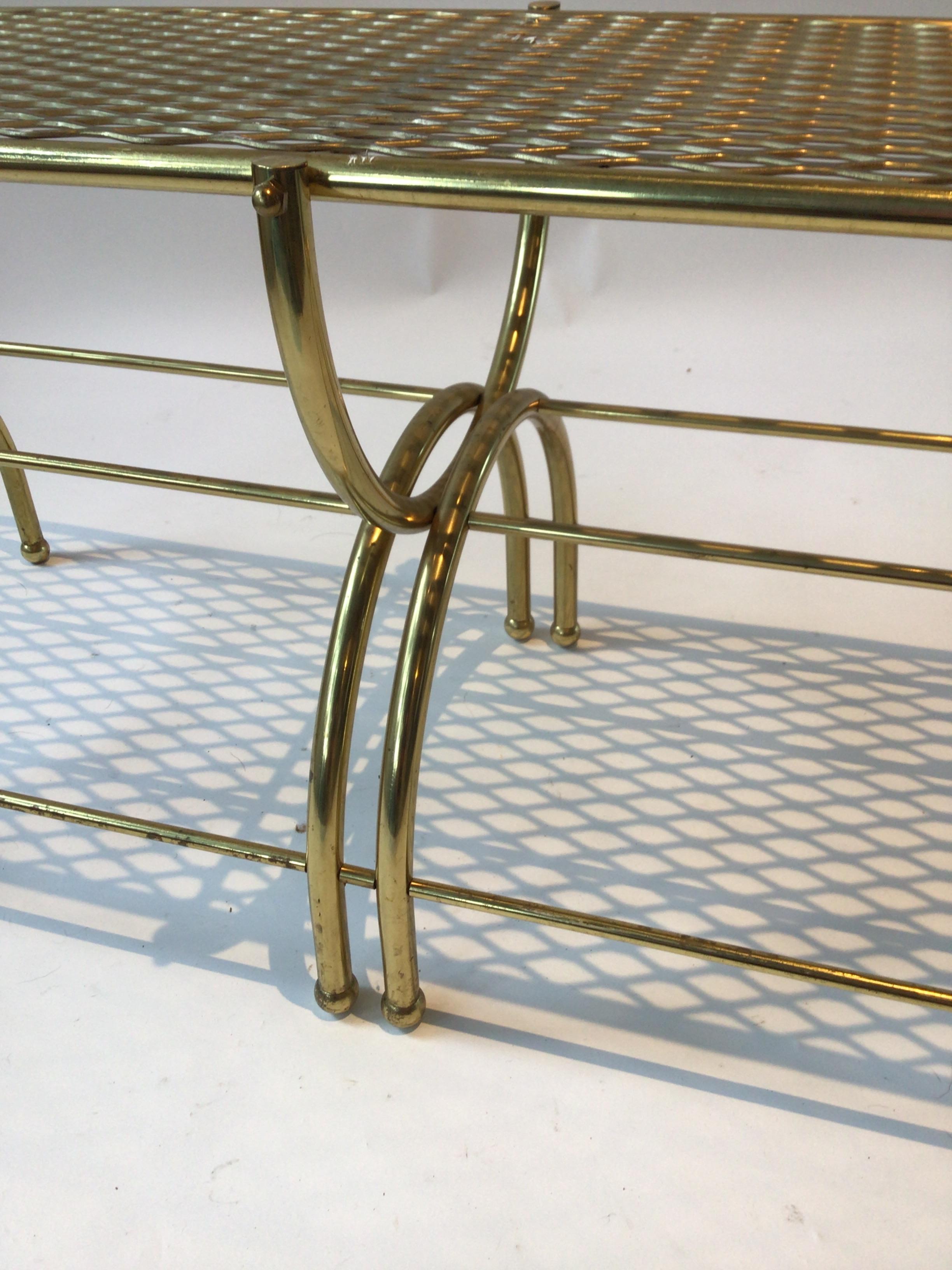Banc classique en laiton des années 1980 en vente 2
