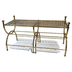 1980s Classical Brass Bench