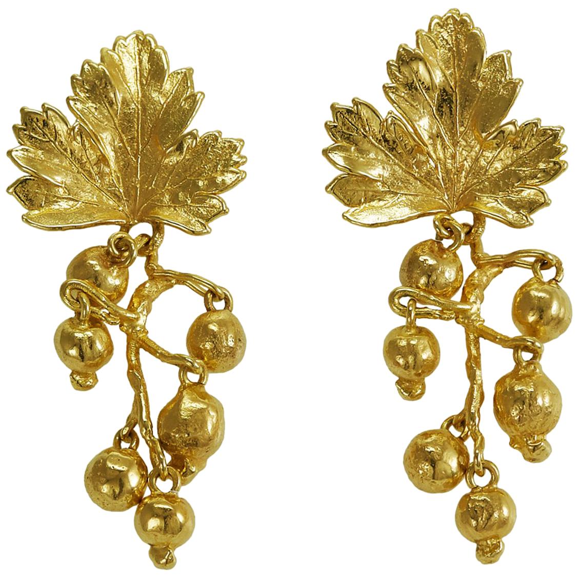 1980s Claude Lalanne, Vermeil "Groseilles" Earrings