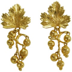 boucles d'oreilles "Groseilles" en vermeil:: Claude Lalanne:: années 1980