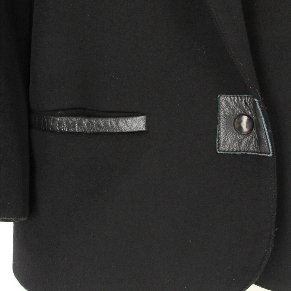 1980s Claude Montana black wool jacket For Sale 2