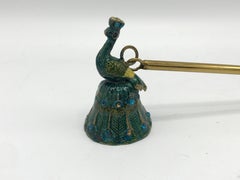 1980s Cloisonne Peacock Candle Snuffer