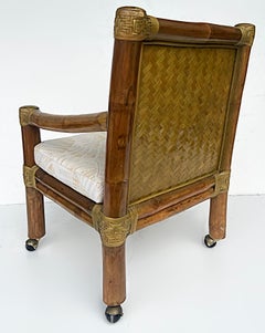 Sedie in rattan di bambù costiere degli anni '80 Antonio Layug