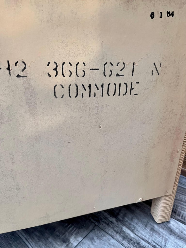 1980s Coastal Style Wicker Nightstand by Henry Link for Lexington