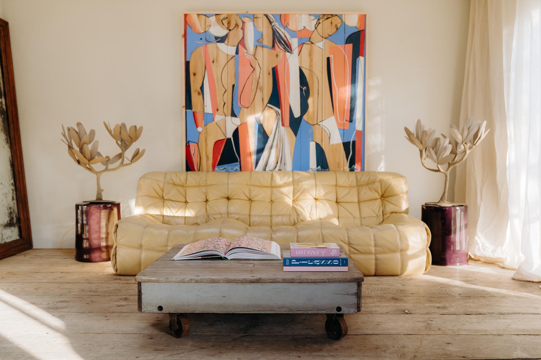 1980's coffee table on wheels For Sale 14