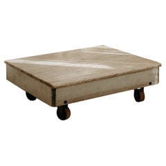 Mesa de centro con ruedas de los años 80