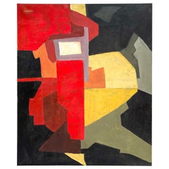 1980
s Colorfull Xl French Painting by Unkown Artist