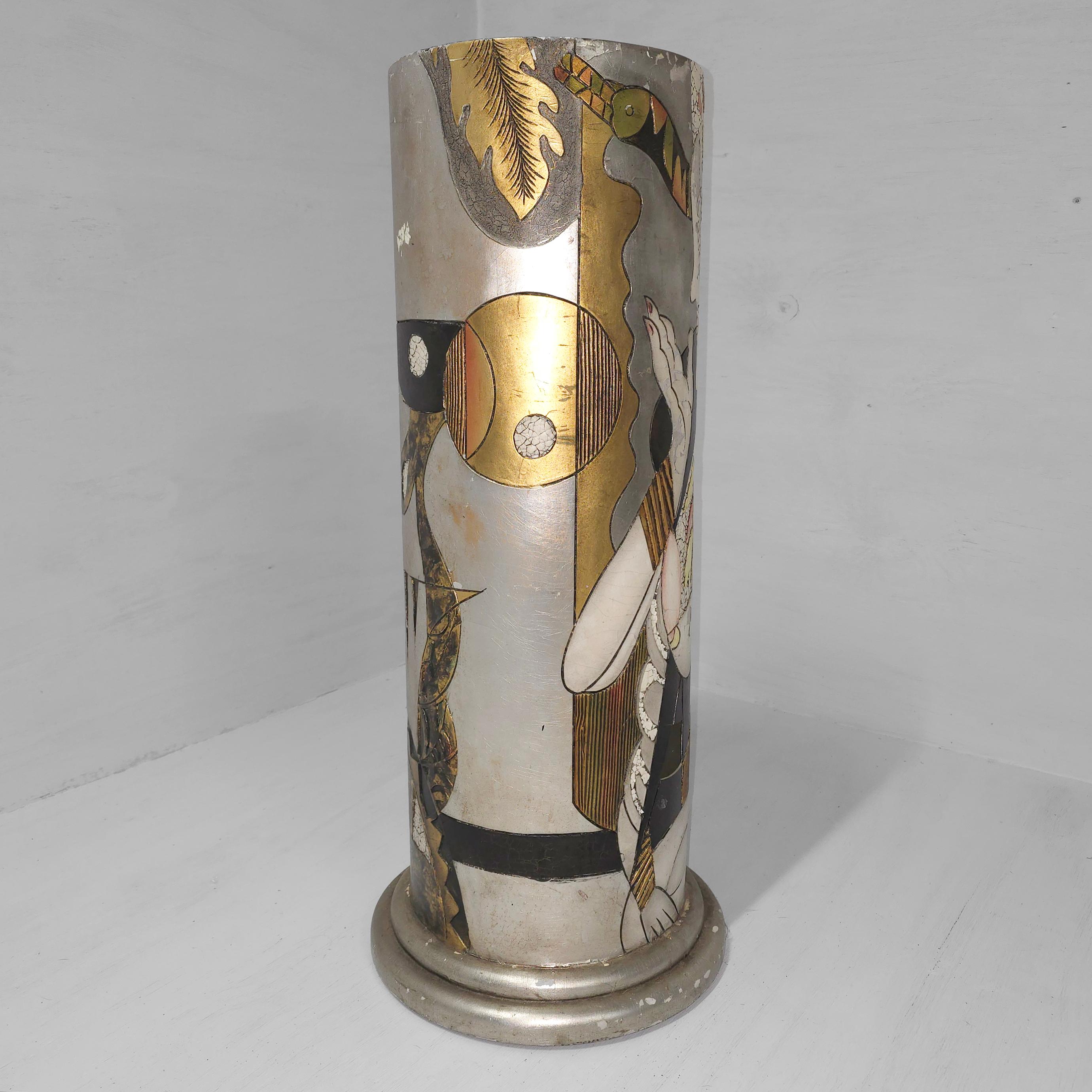 Unknown 1980s Column in Art Deco Memphis Style  For Sale