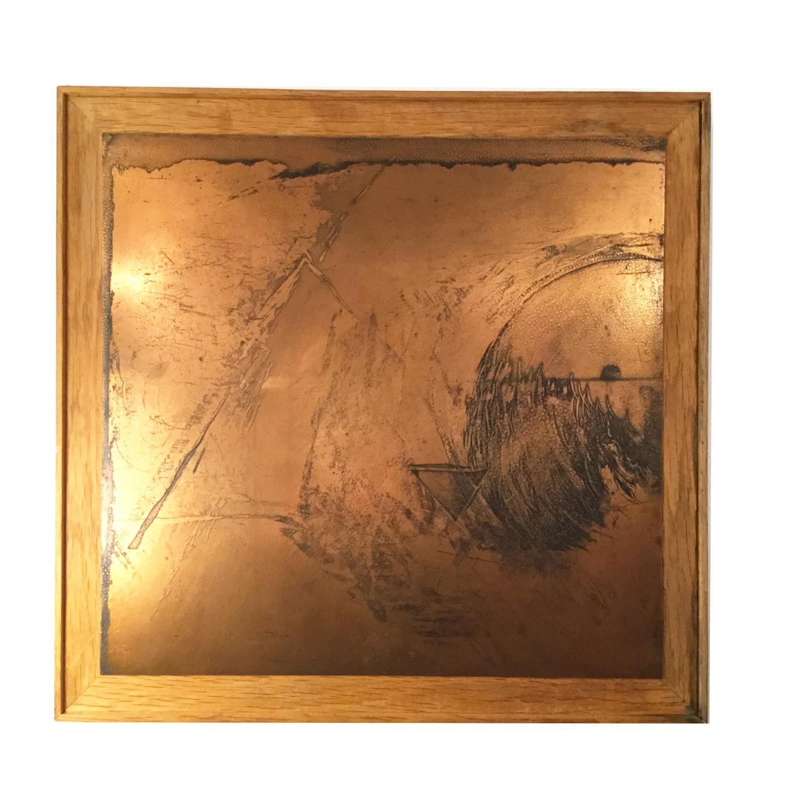 1980s Contemporary Copper Plates Engraving Matrix 3