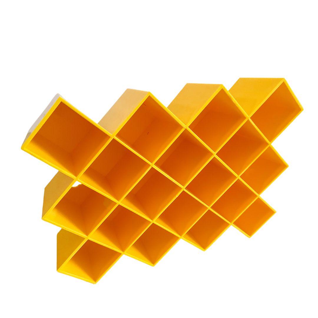 Post-Modern 1980s Copco Postmodern Memphis Yellow Hanging Spice Rack New Old Stock Original