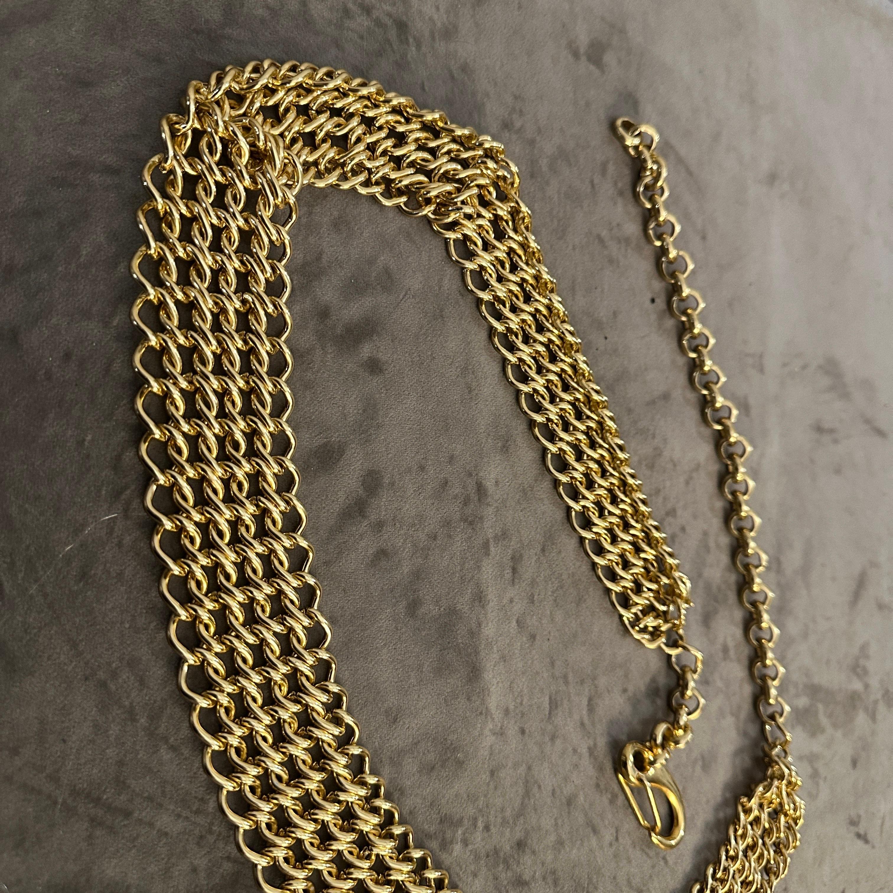 1980er Jahre Modeschmuck Messing Italienischer Gürtel im Angebot 8