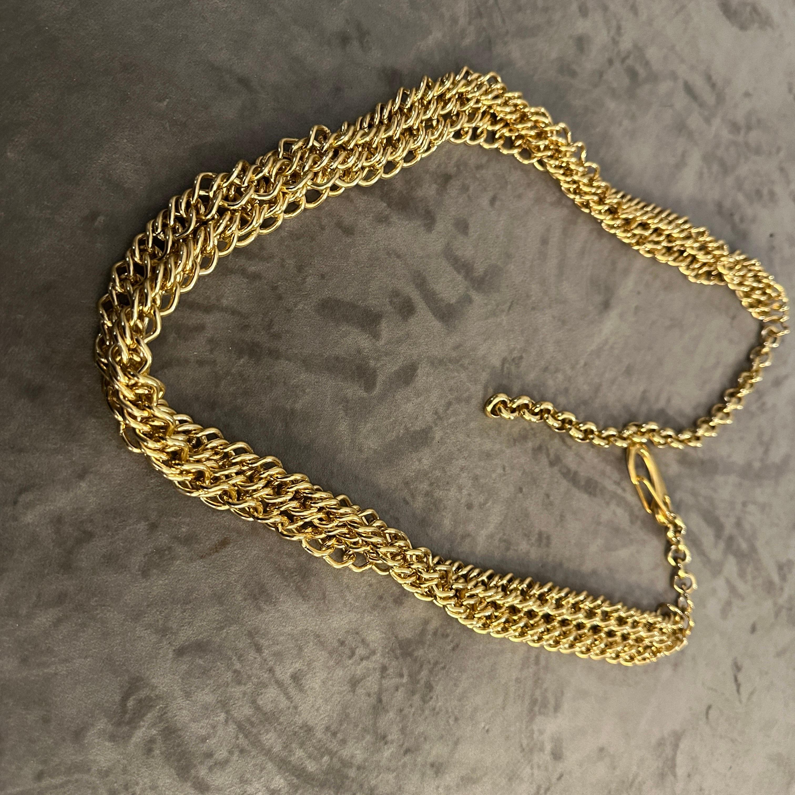 1980er Jahre Modeschmuck Messing Italienischer Gürtel im Angebot 1