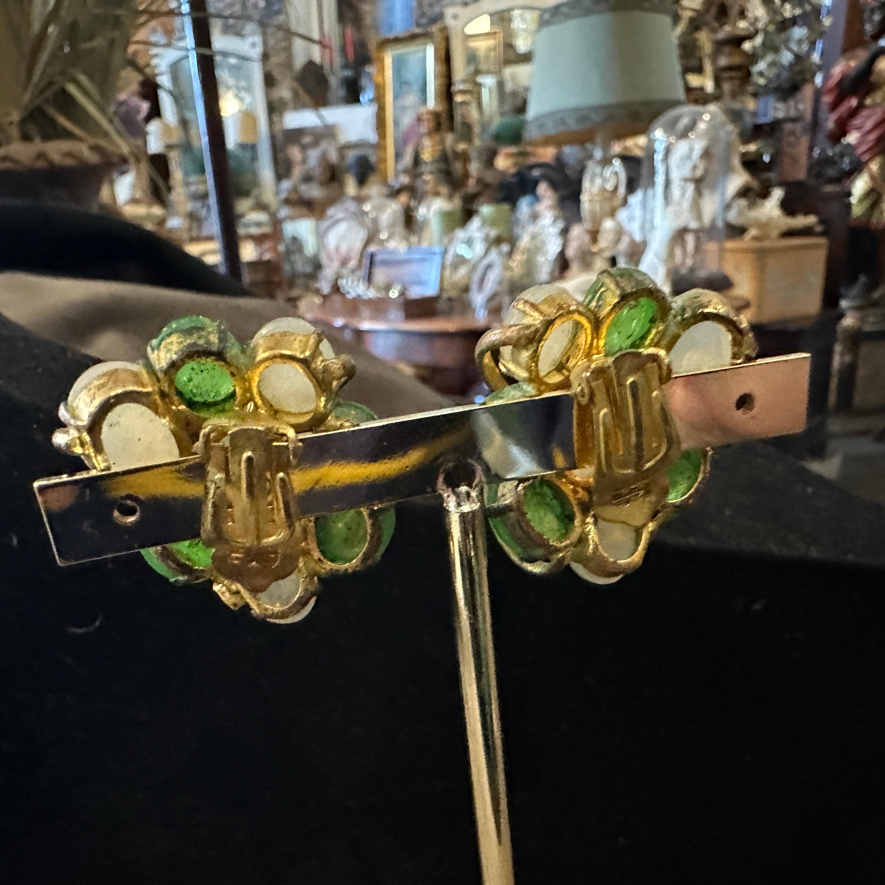 1980er Kostümschmuck-Ohrclips von Christian Dior im Angebot 5