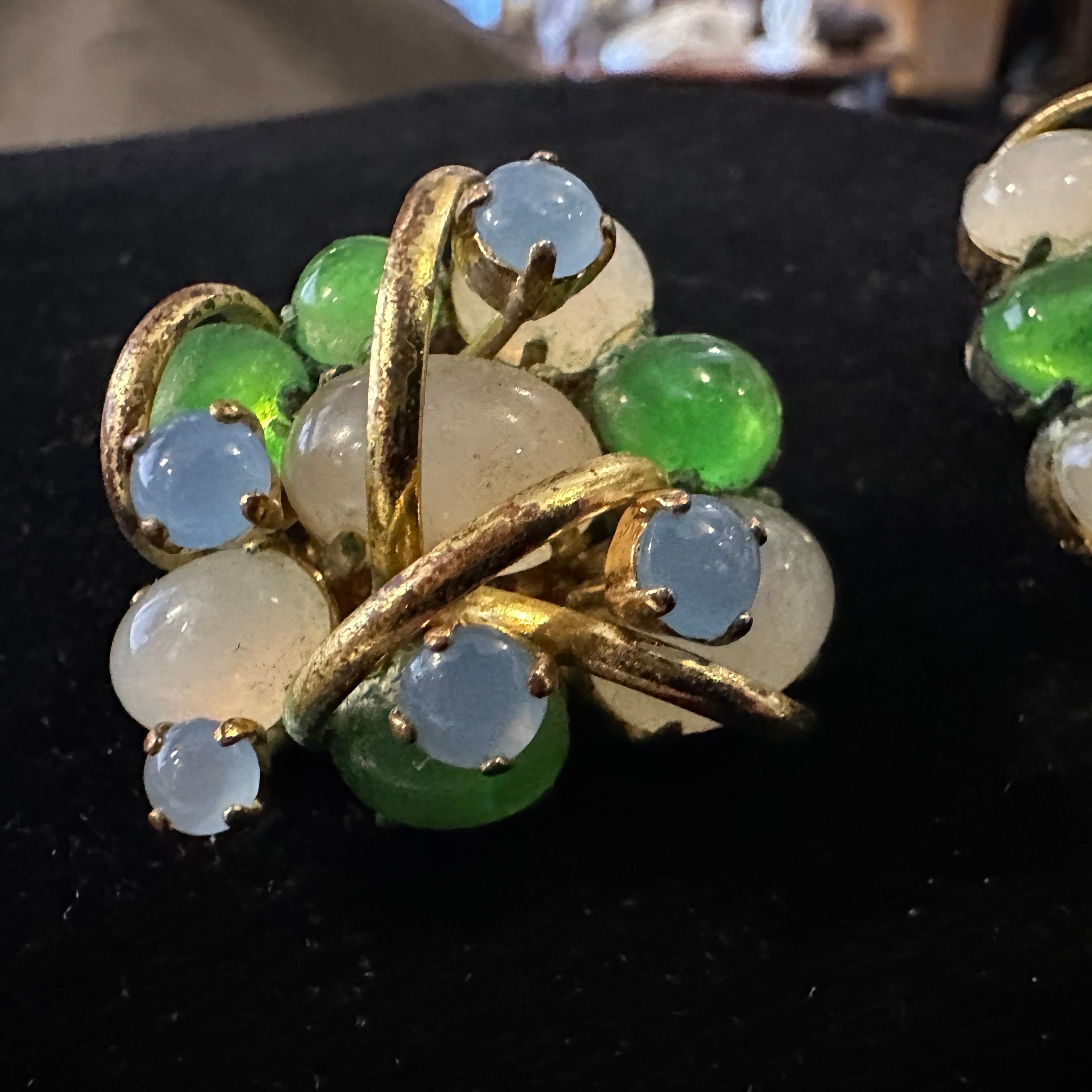 1980er Kostümschmuck-Ohrclips von Christian Dior im Zustand „Hervorragend“ im Angebot in Aci Castello, IT