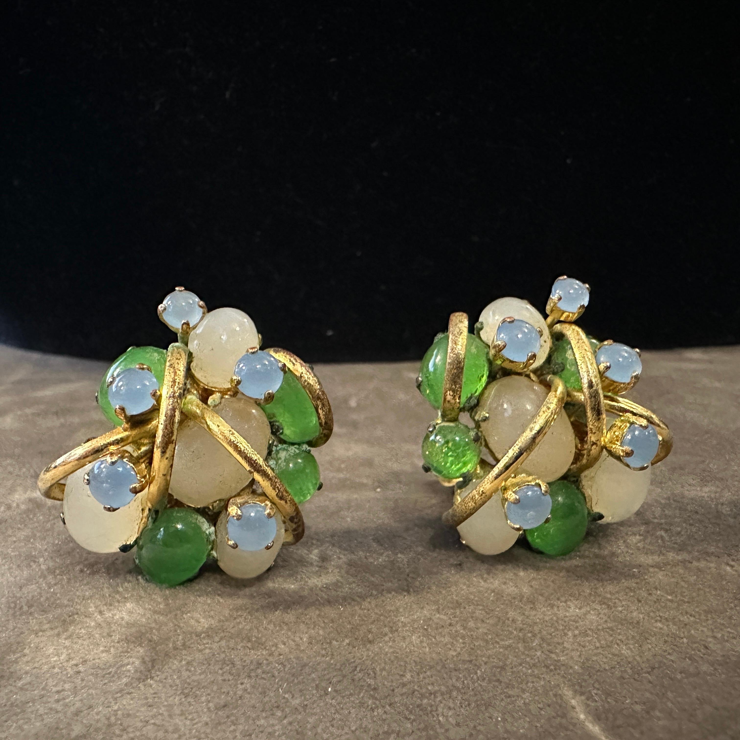 1980er Kostümschmuck-Ohrclips von Christian Dior im Angebot 1