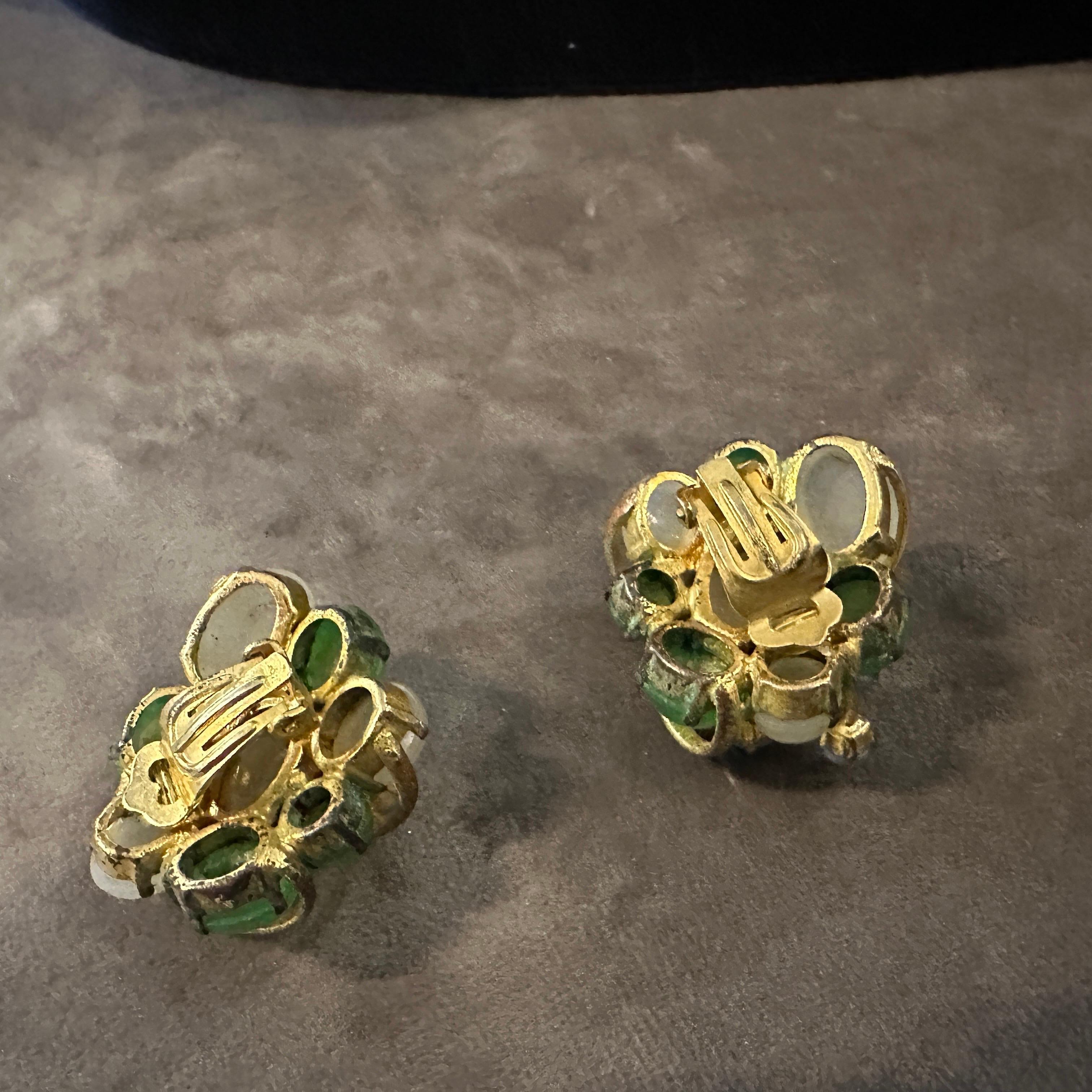 1980er Kostümschmuck-Ohrclips von Christian Dior im Angebot 4