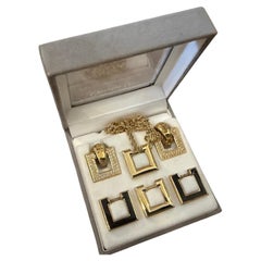 1980s Costume Jewelry Interchangeable Earrings and Necklace by Christian Dior