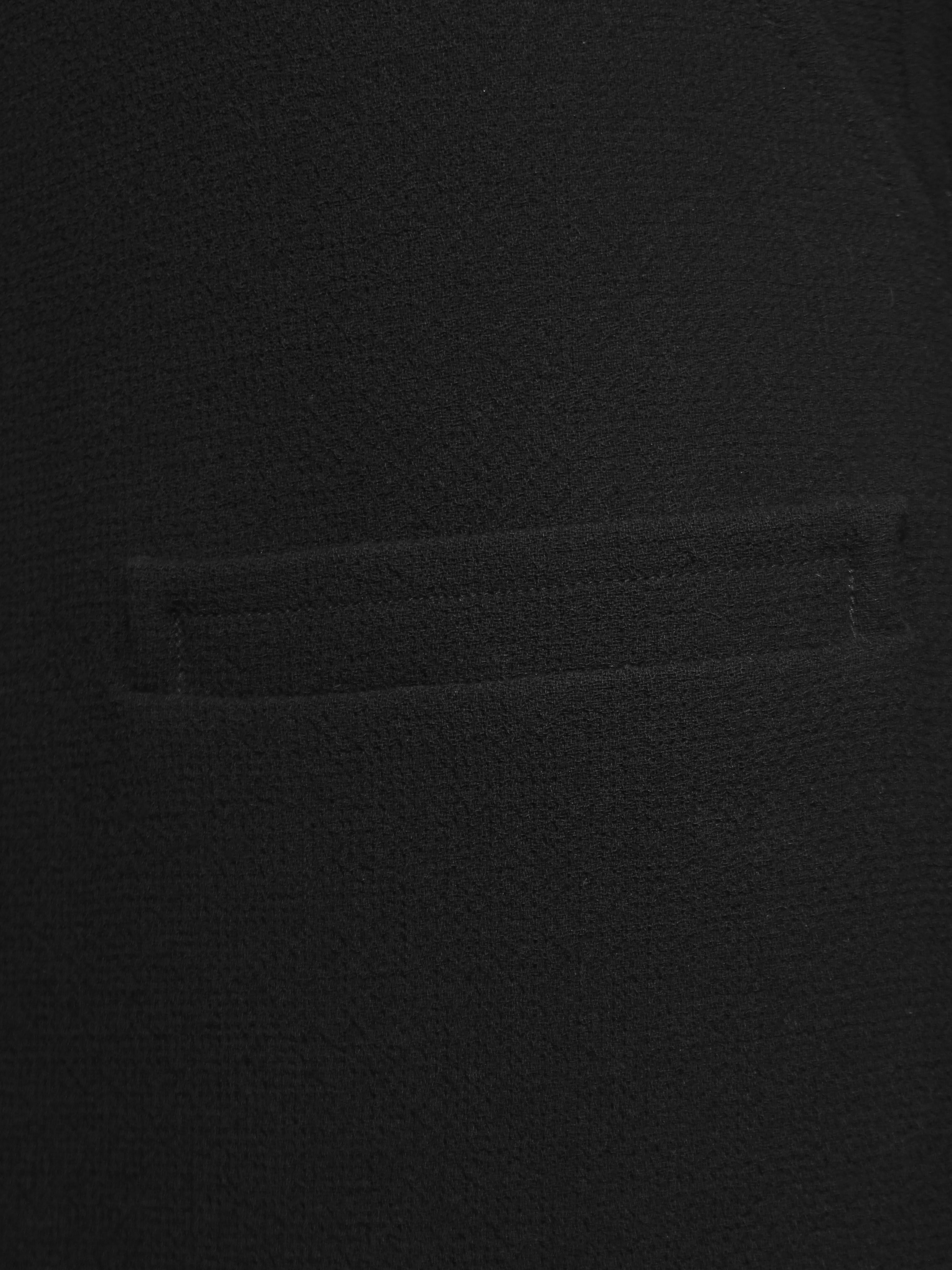 1980's Courreges Black Wool A-Line Mod Shift Dress For Sale 2