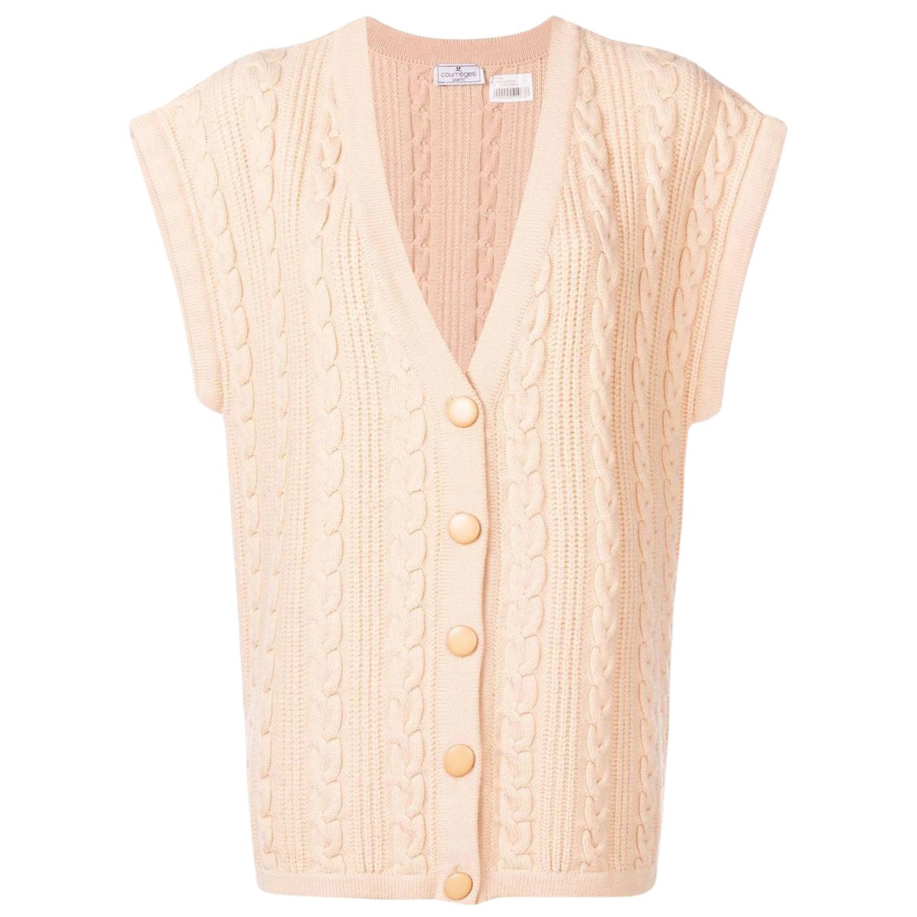1980s Courrèges Knitted Vest at 1stDibs