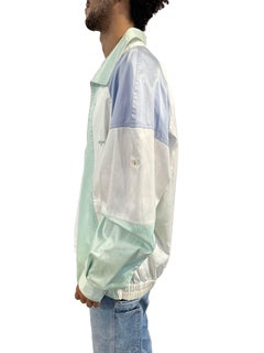 1980S Courreges Pastel Cotton Color Blocked Men's Sport Jacket