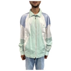 1980S Courreges Pastel Cotton Color Blocked Men's Sport Jacket