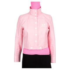 1980er Courreges-Jacke aus rosa Vinyl