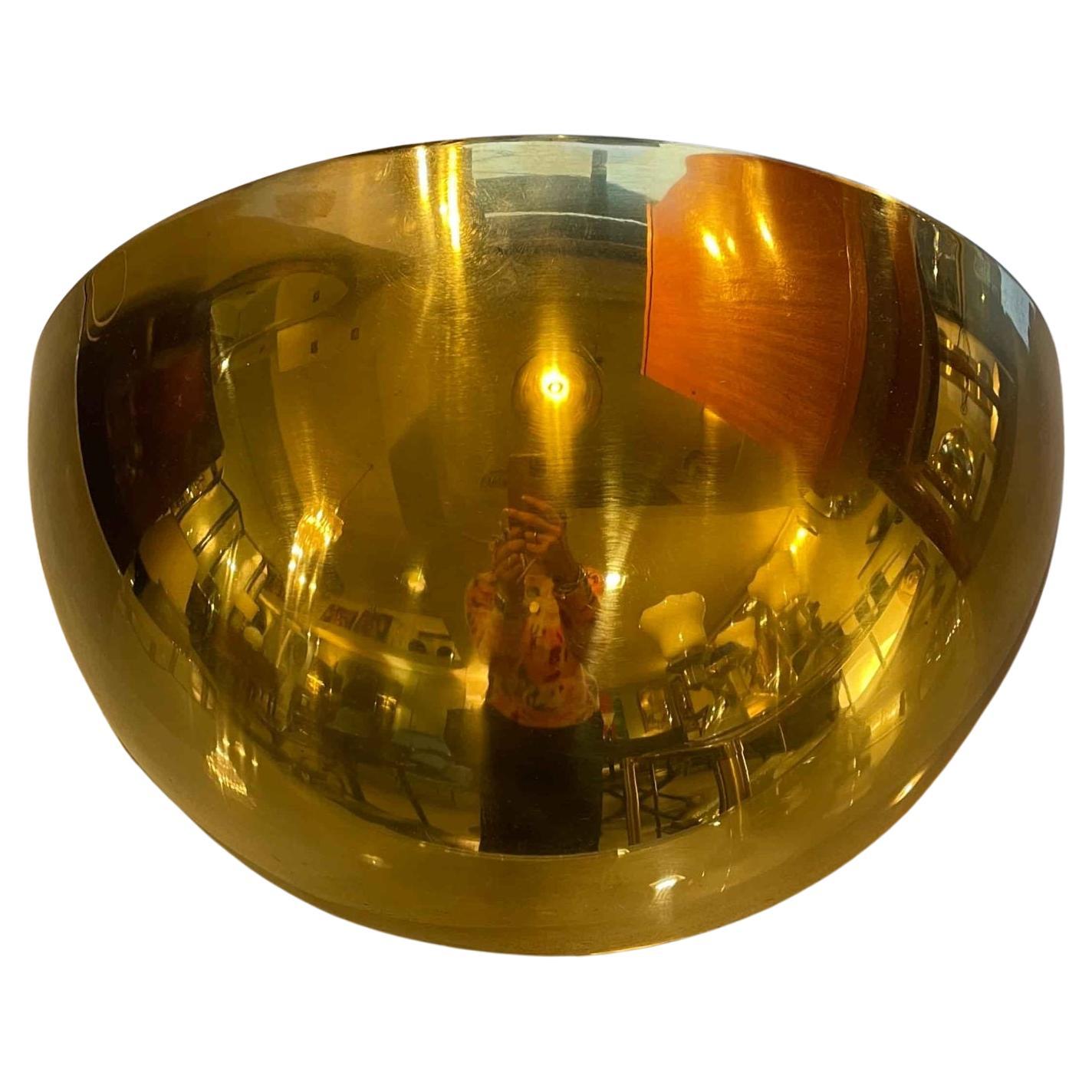 1980s Crescent-Shaped Brass Wall Lamps For Sale