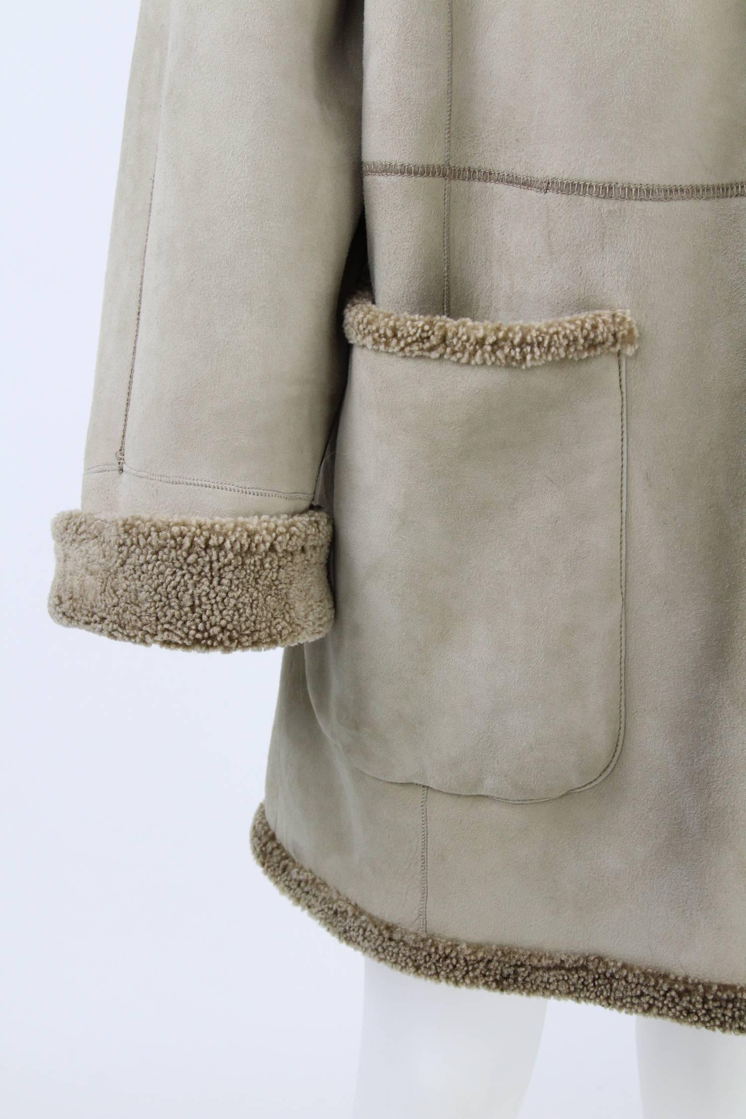 Women's 1980s Cristiano di Thiene Beige Sheepskin Coat