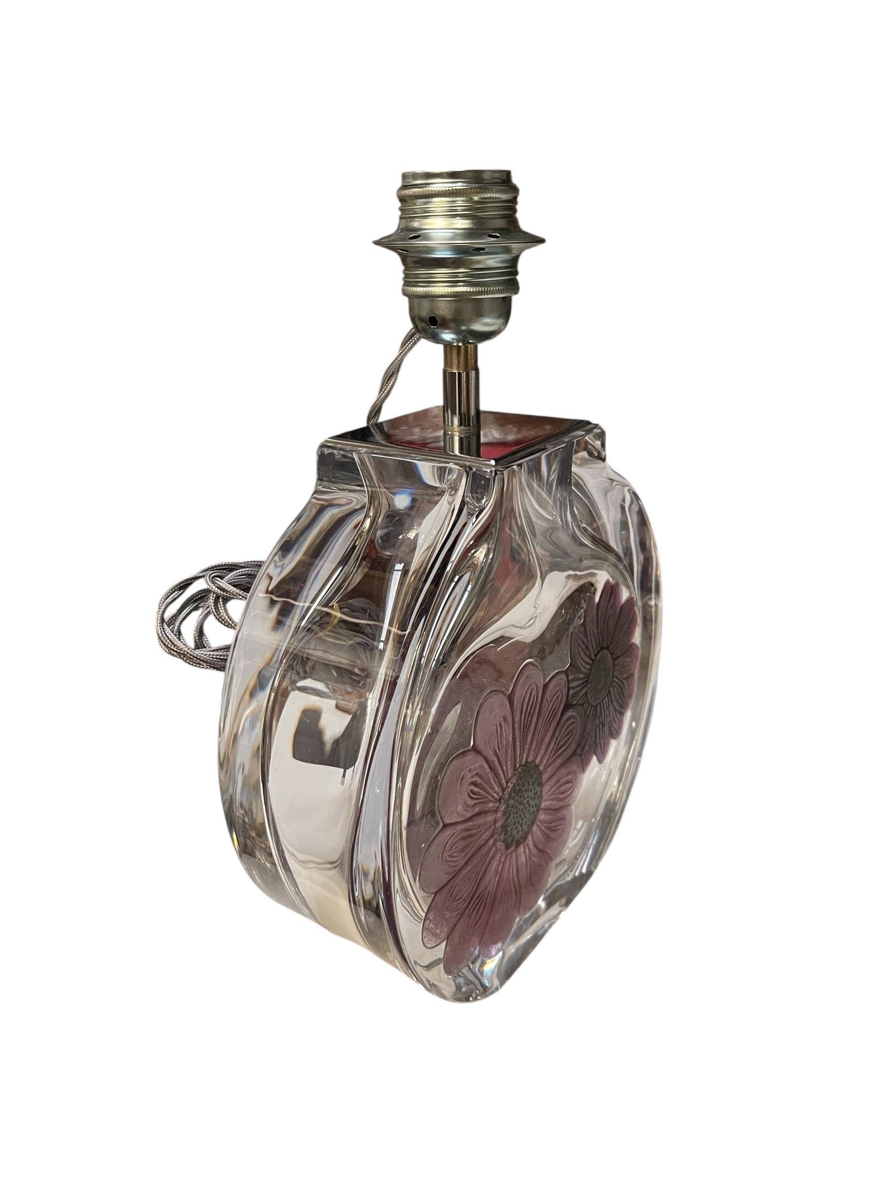 Français Lampe en cristal des années 1980 par Daum France en vente