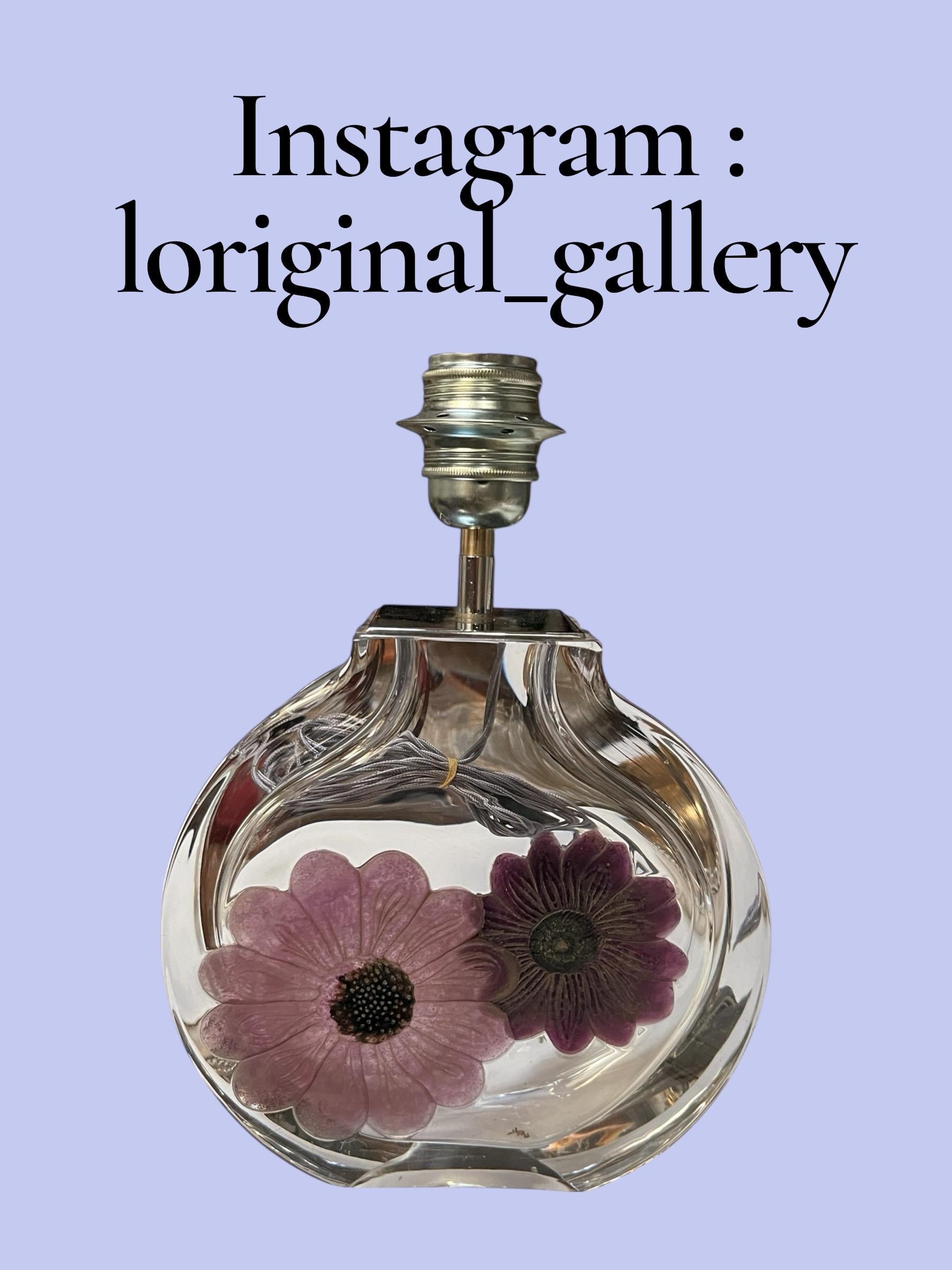 Lampe en cristal des années 1980 par Daum France en vente 1