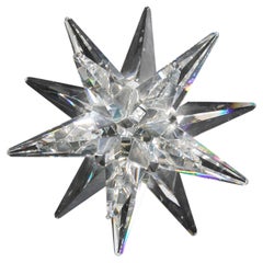 Fermacarte in cristallo degli anni '80 a forma di stella