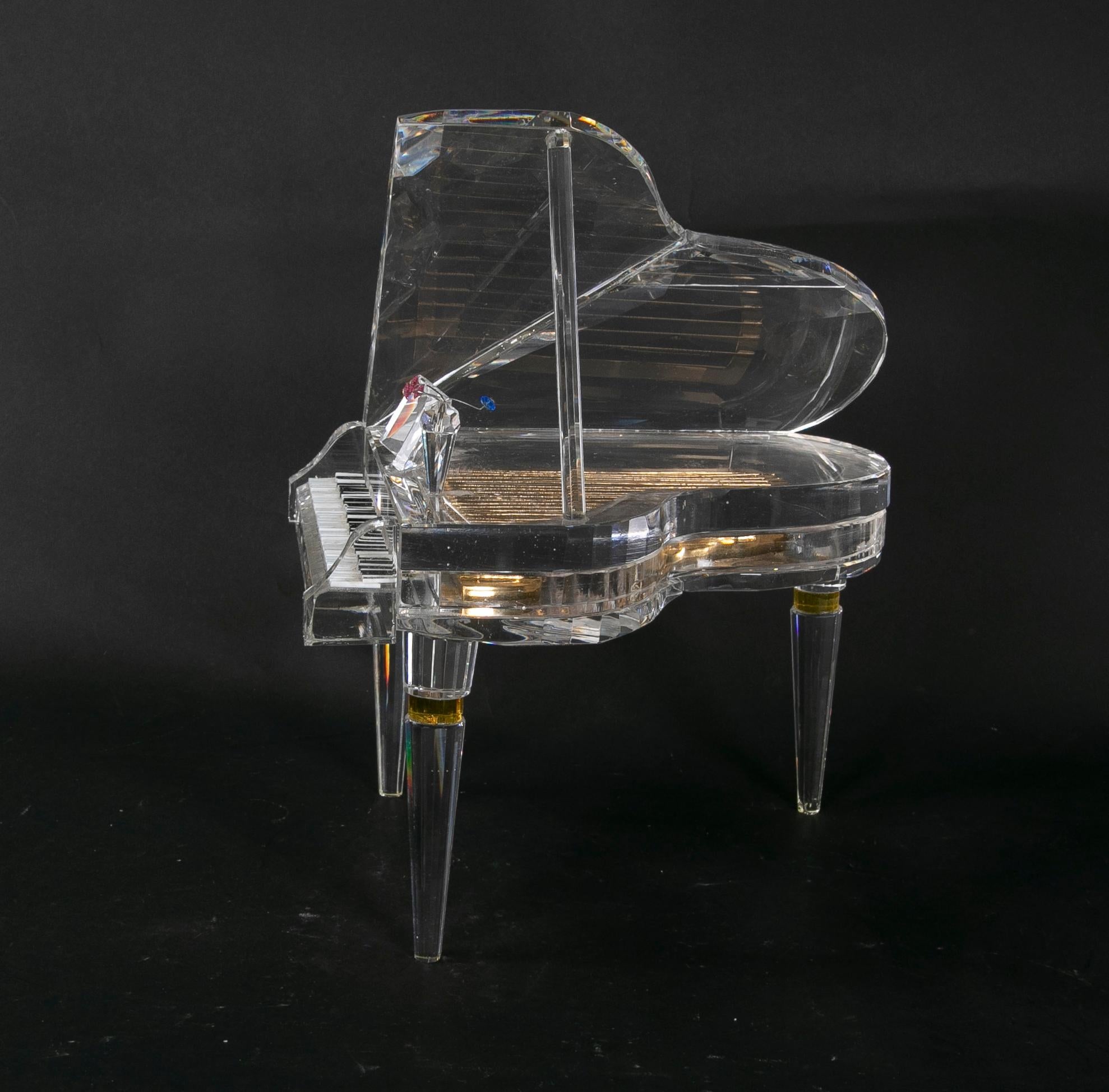 piano made of glass