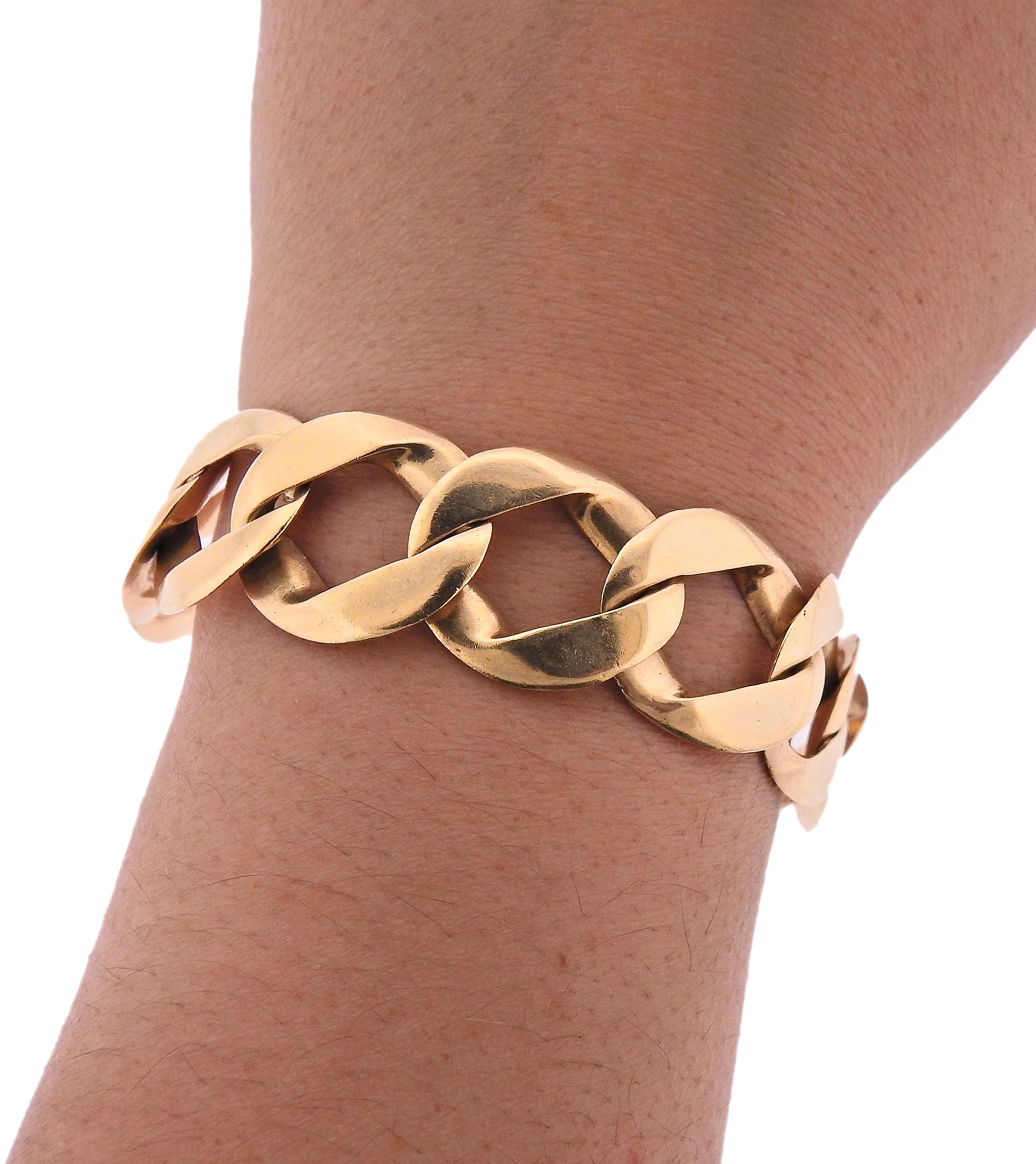 1980s Curb Link Gold Necklace Bracelet Set 2