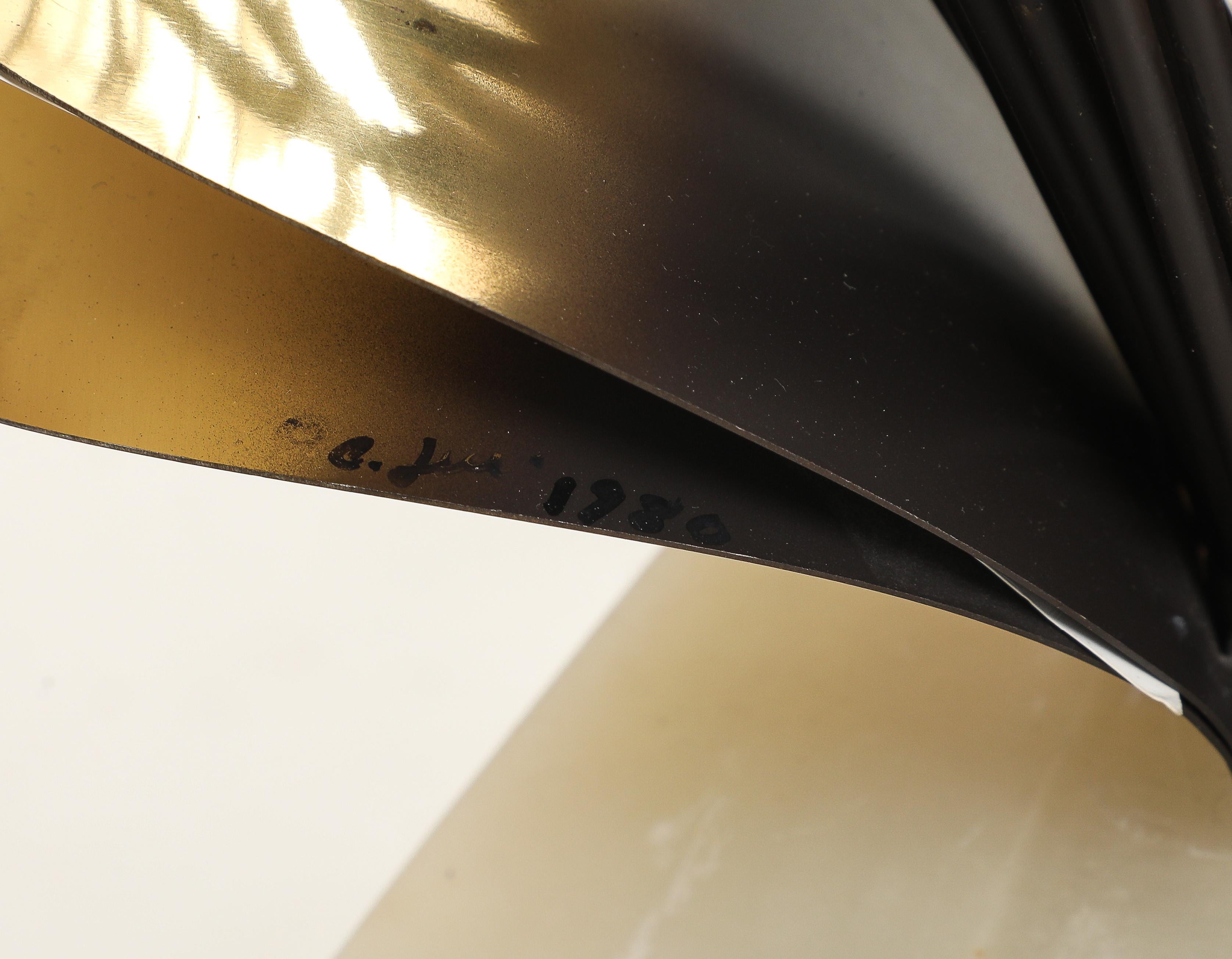 Escultura de mesa de latón y ónice Curtis Jere, años 80 en Bueno estado para la venta en New York, NY