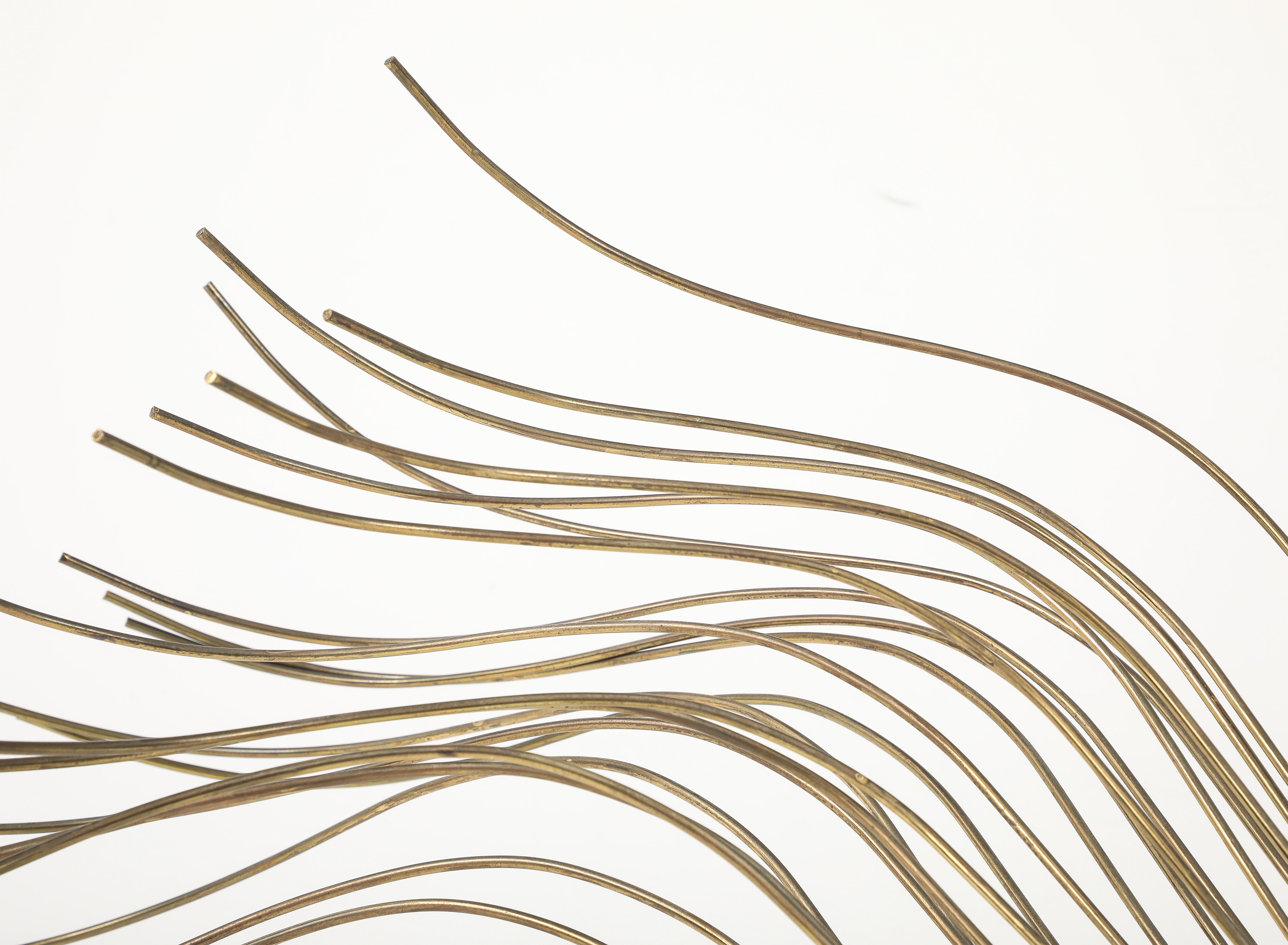 Escultura de mesa de latón y ónice Curtis Jere, años 80 en venta 2